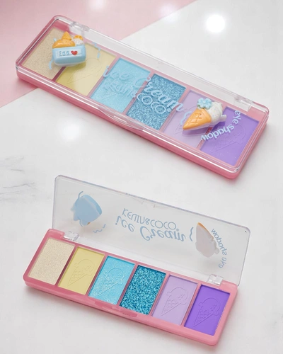Kevin&Coco Palette 6 eye shadows with glitter Ice Cream