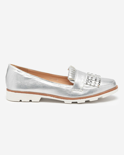OUTLET Silver lacquered loafers with Fanreso jets - Footwear