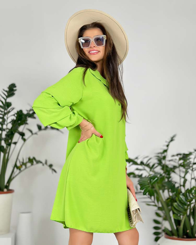 Royalfashion Women's oversize dress with ruffle at sleeves