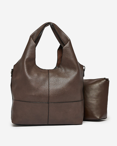 Royalfashion Dark brown women's shopper bag