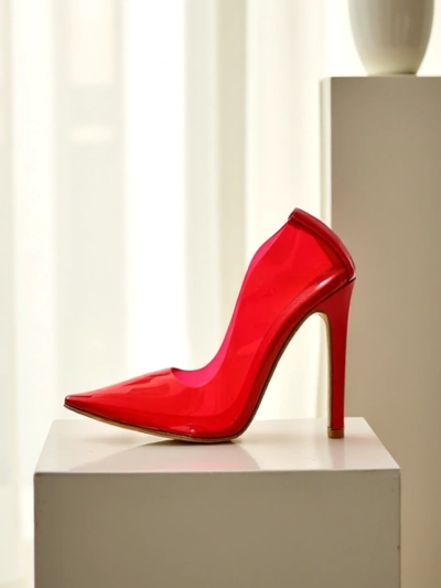 Royalfashion Caurspīdīgi sieviešu stiletto zābaki Selqoa