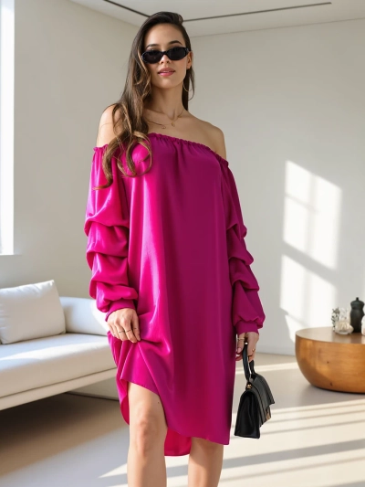 Royalfashion Smooth women's dress a'la Spanish with ruffles