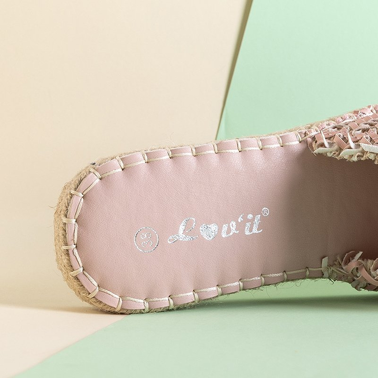 Pink Sonish women's flat slippers - Footwear