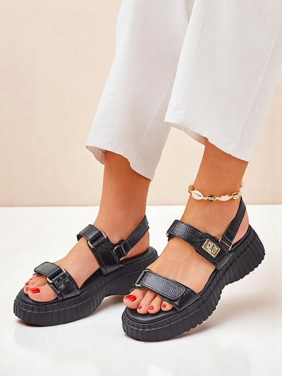 Royalfashion sieviešu sandales uz biezākas zoles Aganda