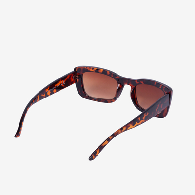 Ladies' brown slim leopard print sunglasses - Accessories