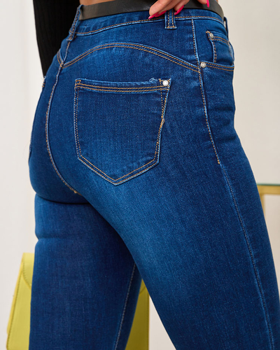 Royalfashion Blue women's denim tube pants