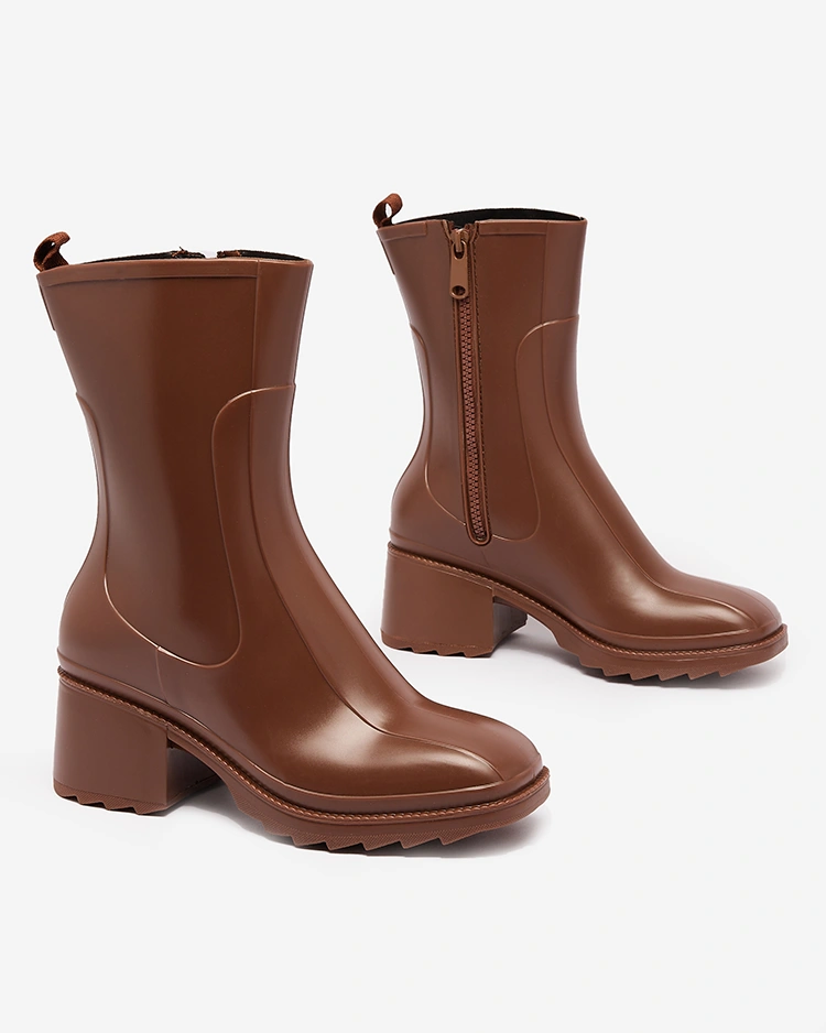 Royalfashion Black matte women's wellingtons a'la boots Tentiris