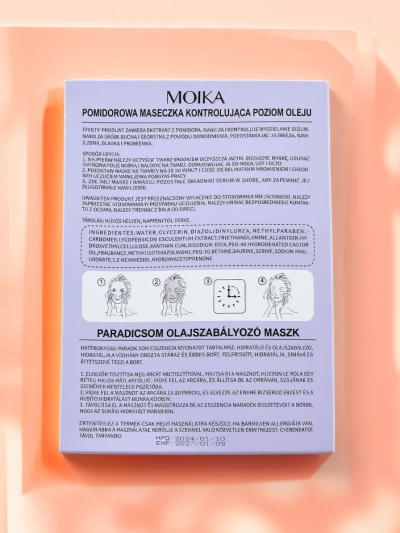 MOIKA Tomato sheet mask controlling sebum secretion