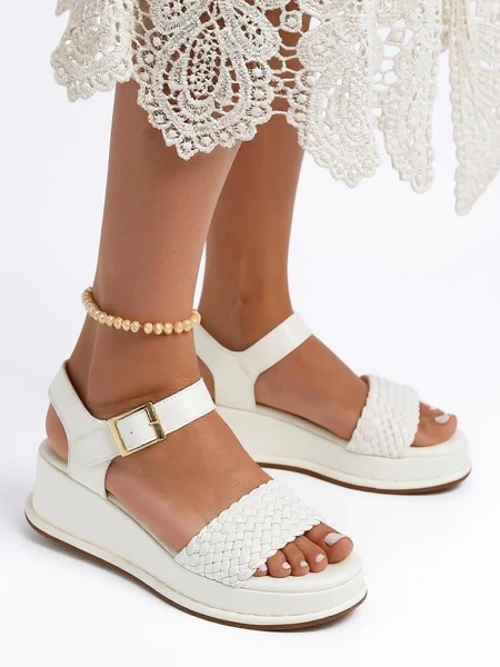 Royal Fashion Women's braided wedge sandals, Fiolle style