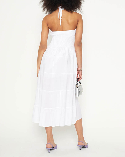 White PLUS SIZE midi dress - Clothing