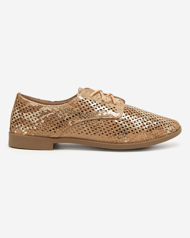 Brown women's openwork half shoes Kotniso - Footwear