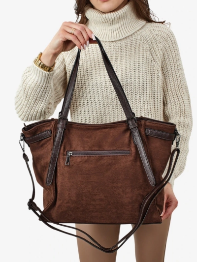 Torebka damska shopper eko zamszowa Daville