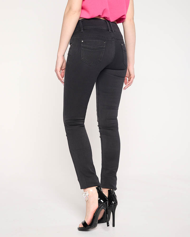 Classic women's black low waist jeans - Clothing