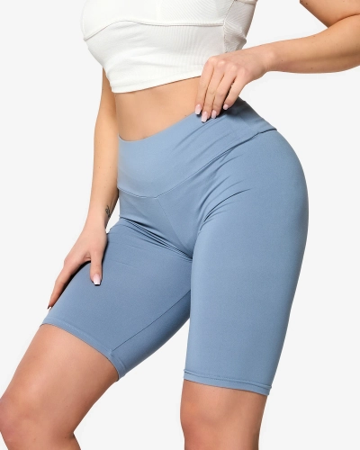 Blue women's cycling leggings - Clothing