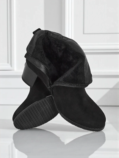 Women's eco-suede heeled ankle boots Midnight Bloom