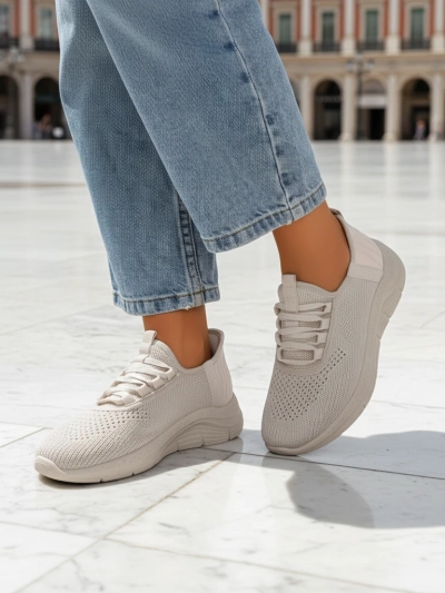 Royalfashion Women's Slip-On Fabric Sports Shoes Arrate