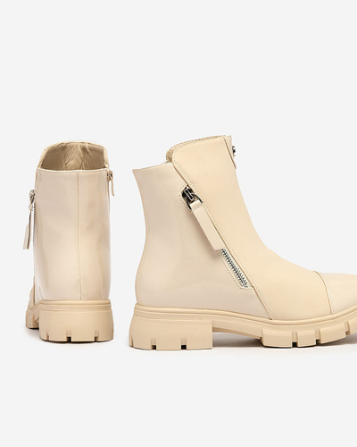 Royalfashion Beige matte Hedaheh women's boots