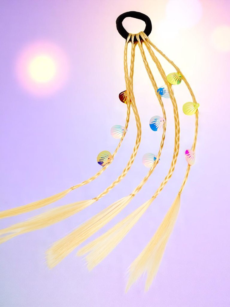 Royalfashion Clip-in braids on an elastic band with shells
