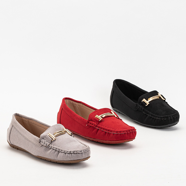 Women's Black Vitlova Eco Suede Loafers - Footwear
