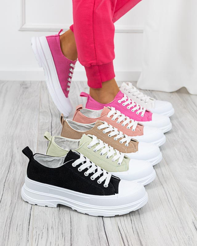 OUTLET Green women's sports sneakers Cresoma - Footwear