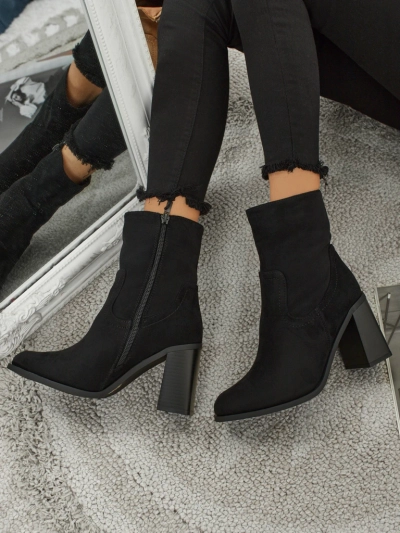 Ankle bot meri eco-suede long stiletto heel Rune Fast