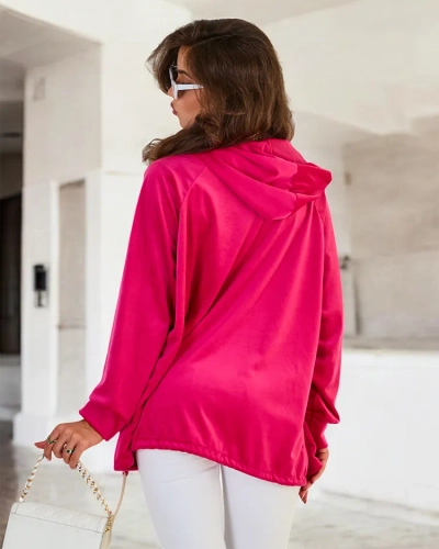 Royalfashion Sieviešu džemperis bez rāvējslēdzēja ar kapuci