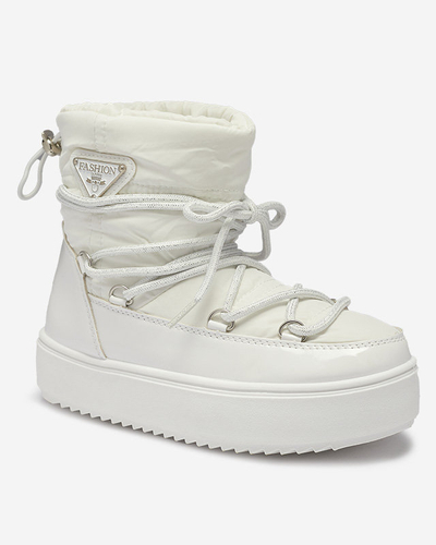 White children's slip-on snow boots Asifa - Footwear