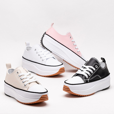 OUTLET Light pink women's sports shoes a'la Tenemika sneakers - Footwear