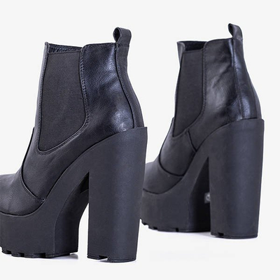 Black high-heeled boots Fausta - Footwear