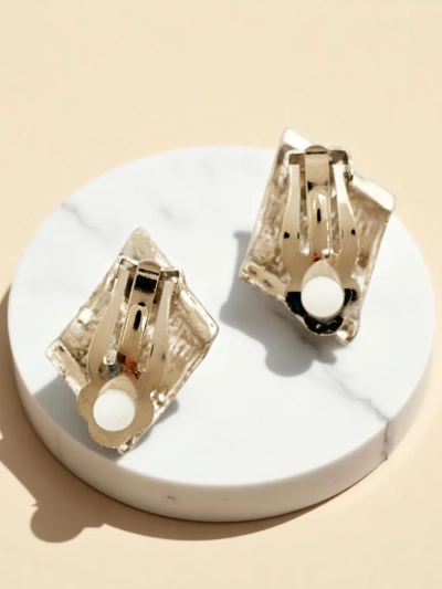Royalfashion Clip-on women's earrings with cubic zirconia