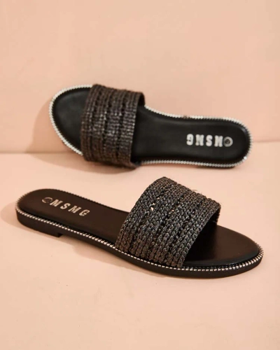 Royalfashion Women's Bofira flat sole flip-flops