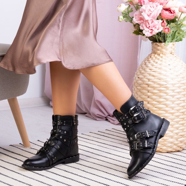 Black bags with studs and jets Perlita - Footwear