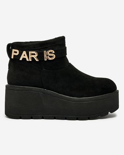 Royalfashion Black women's boots a'la snow boots with ornament Parisela