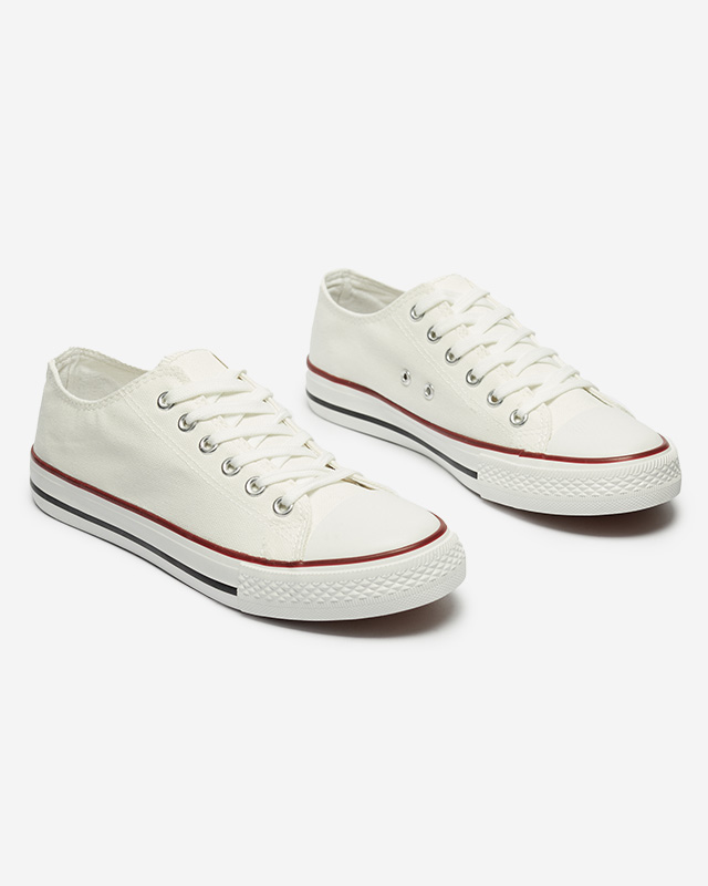 Women's white and green Noenoes sneakers - Footwear