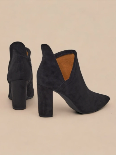 Черные женские ботильоны с вырезом «Алания» - Обувь