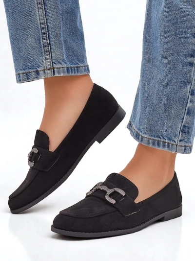 Royalfashion Eleganti sieviešu loafers ar zirkoniju rotājumu Zante