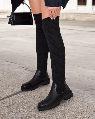 Royalfashion Women's slip-on over-the-knee boots Aruni