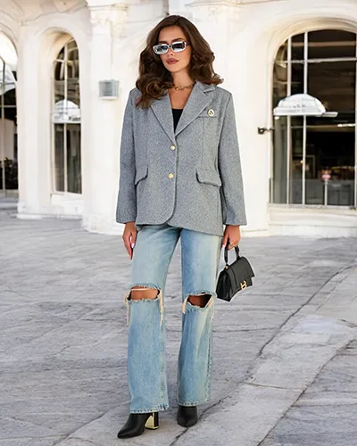 Royalfashion Sieviešu īsais mētelis