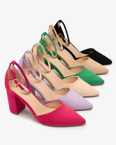 Royalfashion Beige women's pumps with zircons Britica