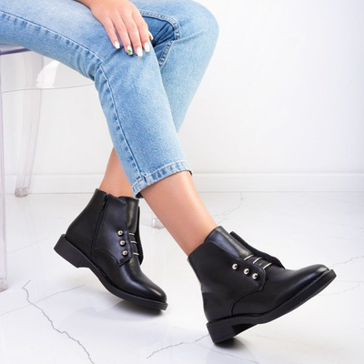 Black women&#39;s flat heel boots Retorena - Footwear 1