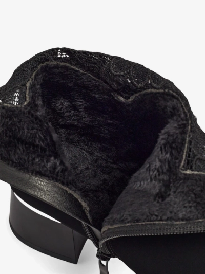 Women's Matte Heeled Ankle Boots with Lace Velmoria