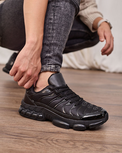 Royalfashion Черные мужские спортивные кроссовки Makkika