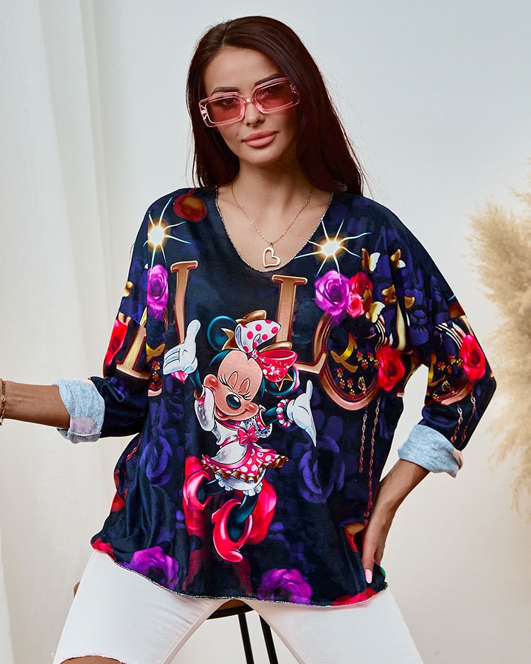 Royalfashion Sieviešu blūze ar apdruku