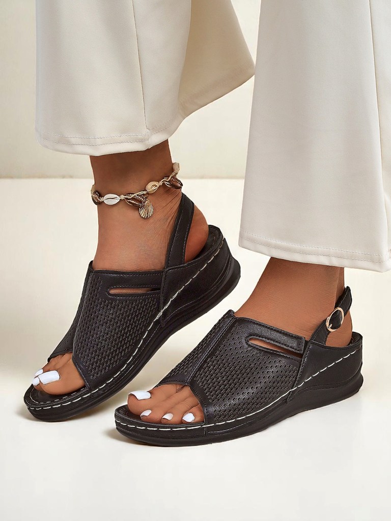 Royalfashion Women's Low Wedge Sandals Mira