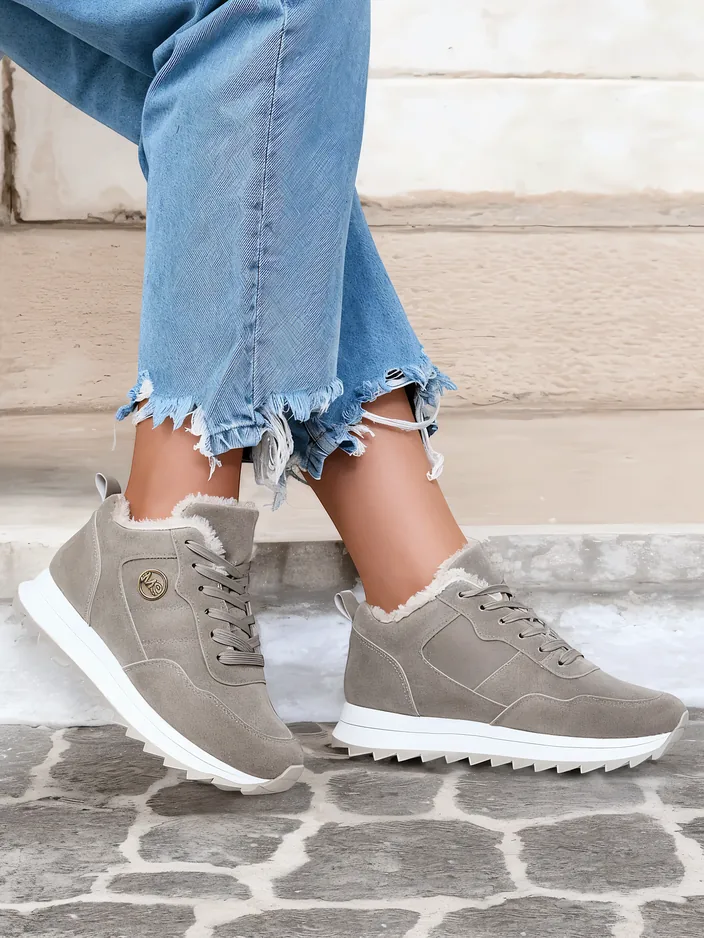 Royalfashion Grey women's insulated sports shoes Lahho