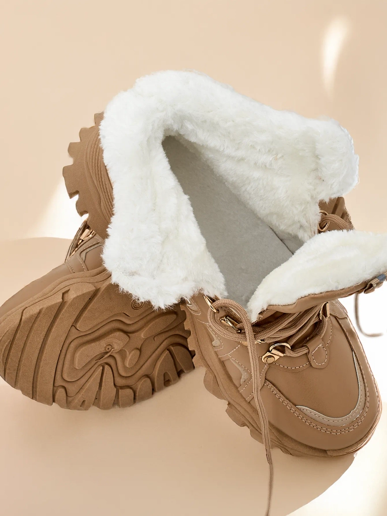 Royalfashion Women's Sneakers with Furry Megigna