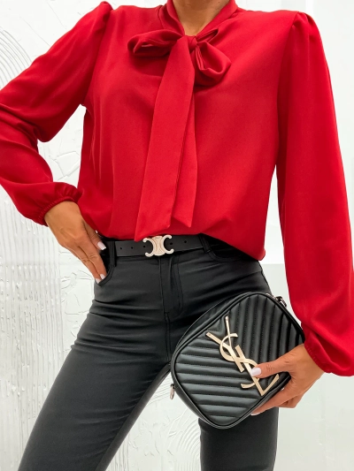 Royalfashion Women's blouse with a bow