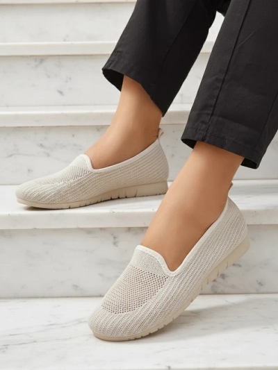 Moda Bella Бежевые Женские Туфли на Плоской Подошве