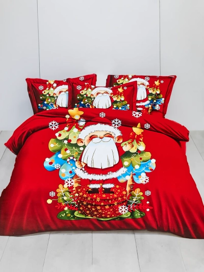 Royalfashion Ziemassvētku gultasveļas komplekts 160x200 3 daļu komplekts