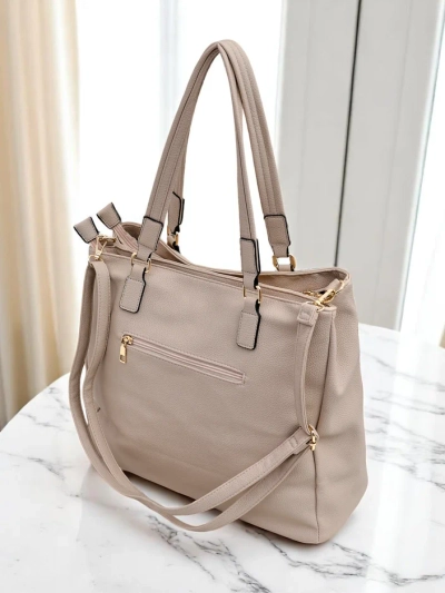 Royalfashion Large women's shopper bag made of eco-leather